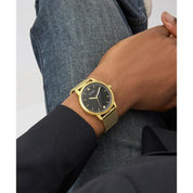 Guess Gold Tone Analog Watch with Diamond Dial