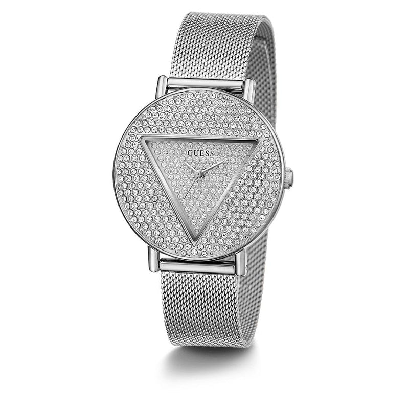 Guess Iconic Silver Tone Analog Ladies Watch GW0477L1