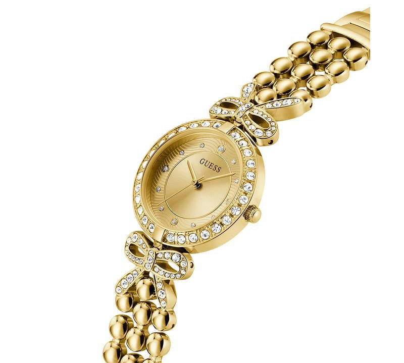 Guess Ladies Gold Tone Analog Watch