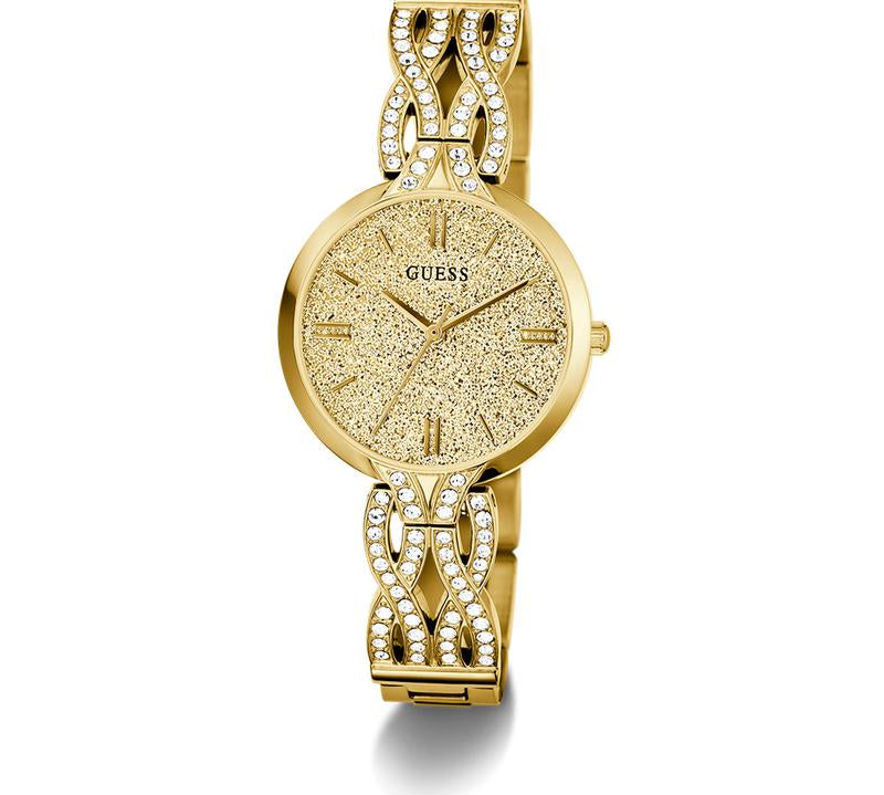 Guess Ladies Gold Tone Analog Watch