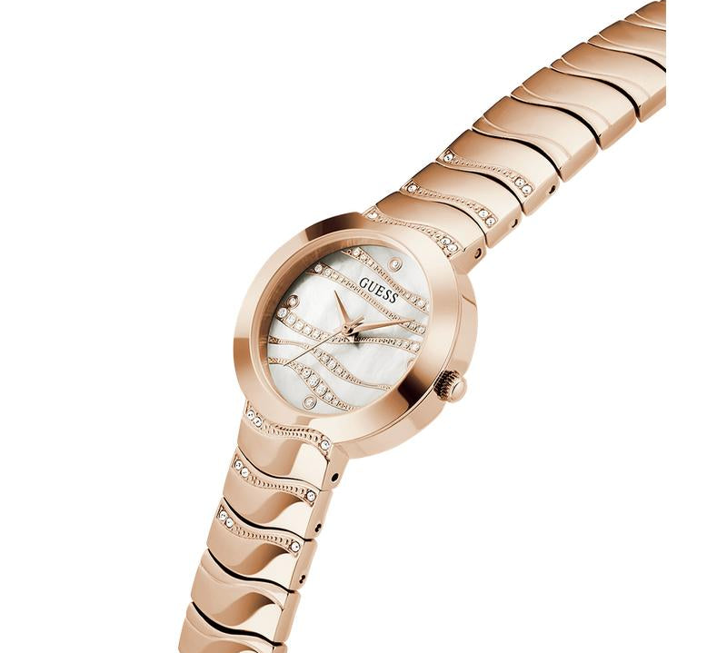 Guess Ladies Rose Gold Tone Analog Watch