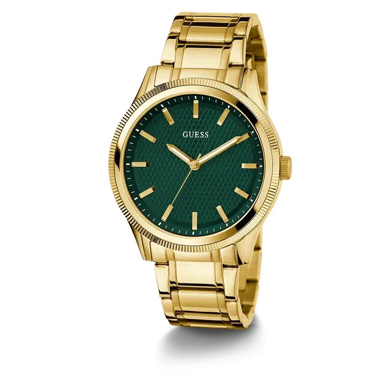 Guess Mens Gold Tone Analog Watch GW0626G2