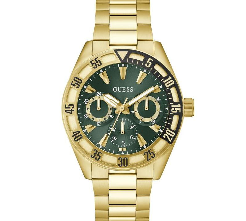 Guess Mens Gold Tone Multi-Function Watch