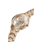 Guess Quattro Clear Rose Gold Tone Analog Ladies Watch GW0300L3