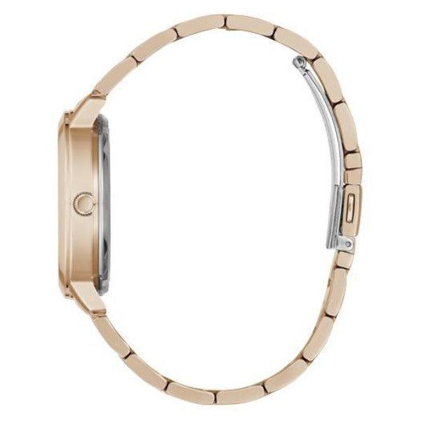 Guess Quattro Clear Rose Gold Tone Analog Ladies Watch GW0300L3