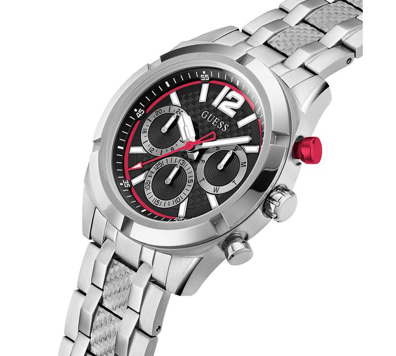 Guess Resistance Black Dial Multifunction Watch