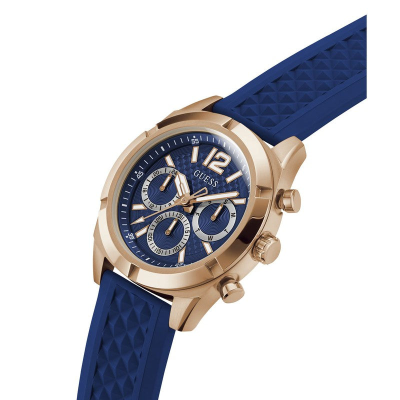 Guess Resistance Blue Dial Multifunction Watch