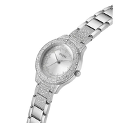 Guess Shooting Star Silver Dial Analogue Watch