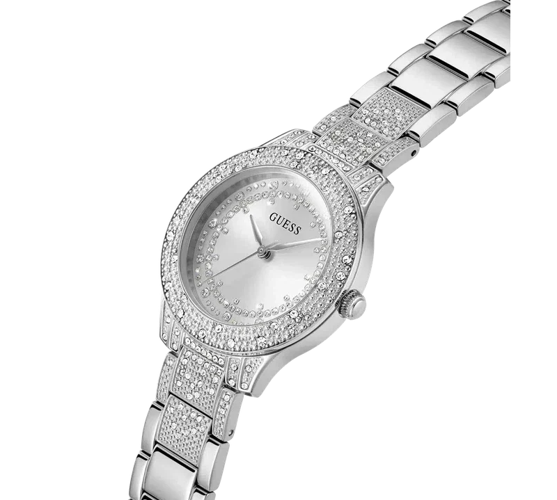 Guess Shooting Star Silver Dial Analogue Watch
