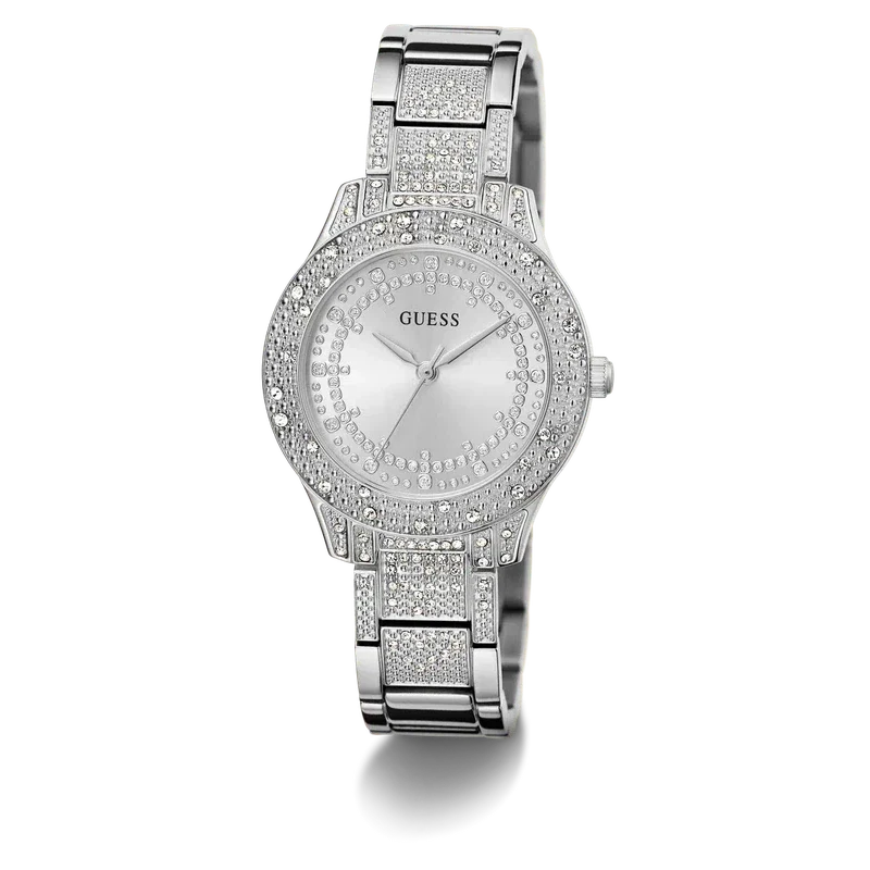 Guess Shooting Star Silver Dial Analogue Watch