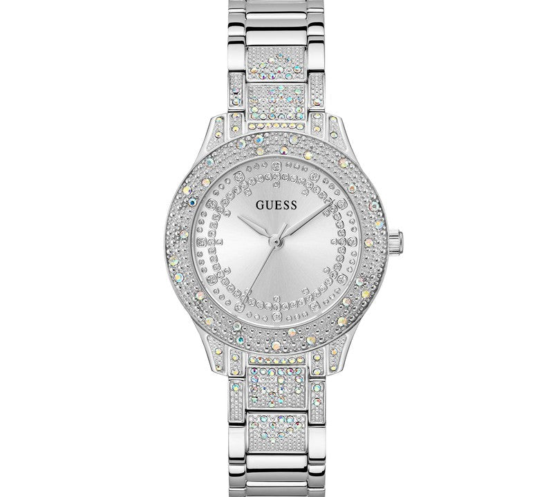 Guess Shooting Star Silver Dial Analogue Watch