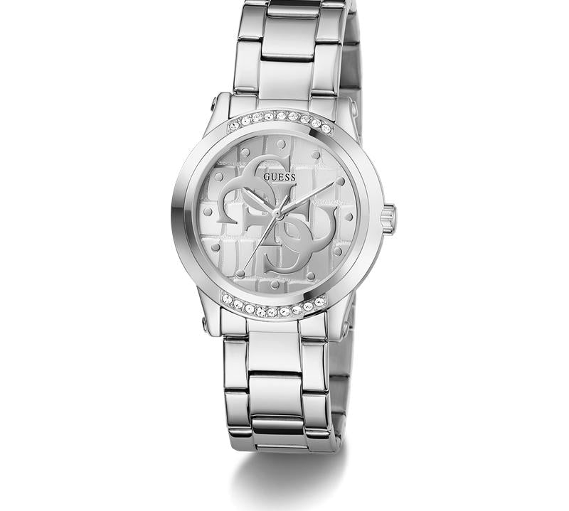 Guess Silver Tone Analog Watch