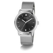 Guess Silver Tone Mesh Bracelet Analog Watch