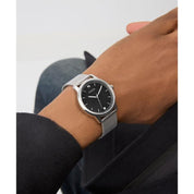 Guess Silver Tone Mesh Bracelet Analog Watch