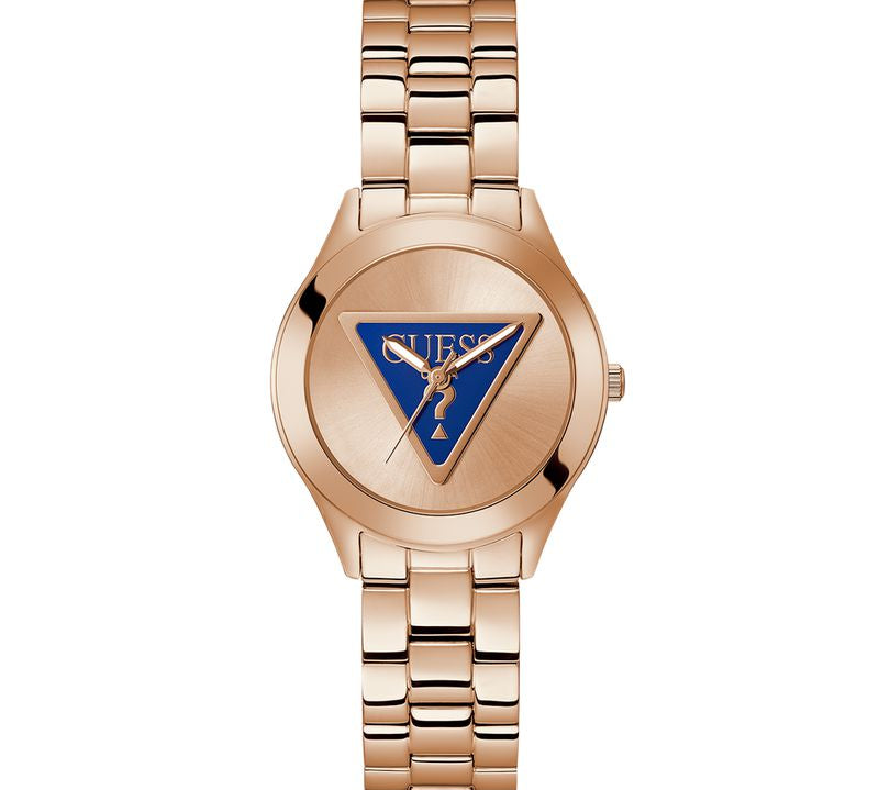 Guess Tri Plaque Rose Gold Dial Analog Watch