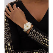 Guess Two-Tone Multifunction Crystal-Accented Stainless-Steel Watch
