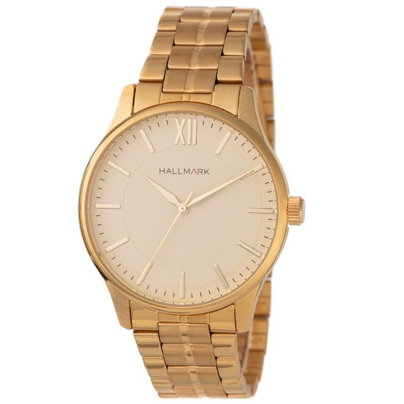 Hallmark Gents Gold Strap Champagne Dial