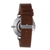 Hallmark Gents Leather Brown Strap Black Dial