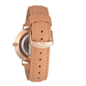 Hallmark Gents Leather Tan Strap White Dial Watch