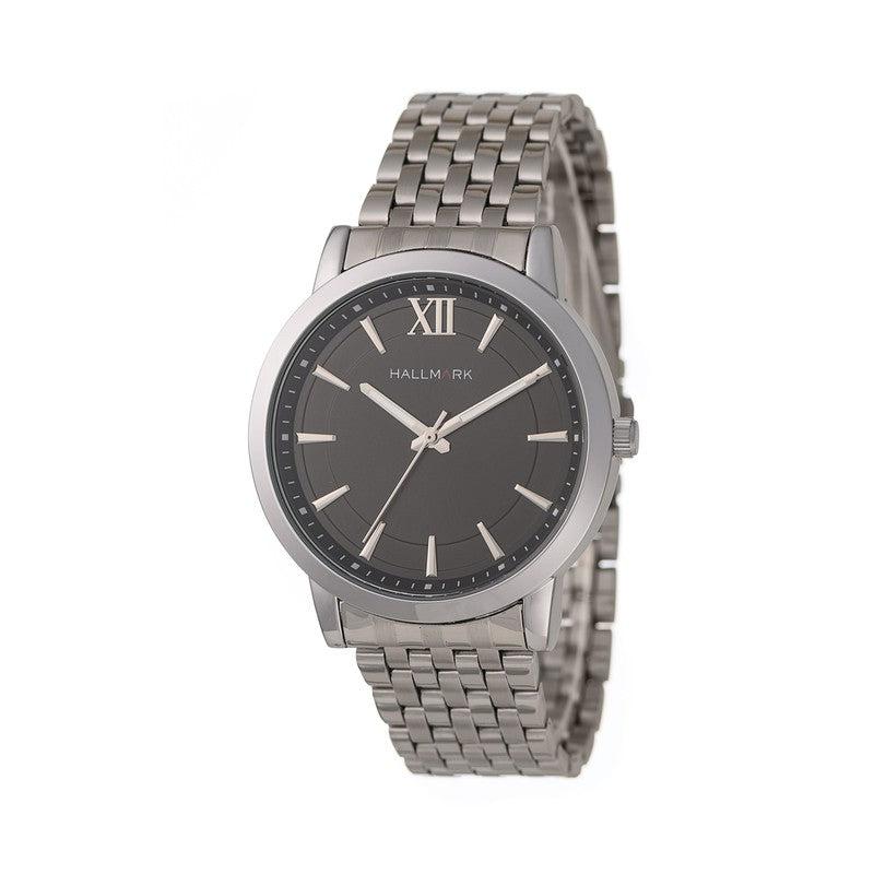 Hallmark Gents Silver Black Dial