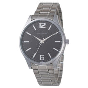 Hallmark Gents Silver Black Dial