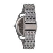 Hallmark Gents Silver Bracelet Black Dial Watch