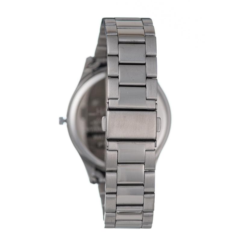 Hallmark Gents Silver Bracelet White Dial Watch