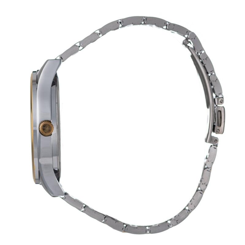 Hallmark Gents Two-Tone Metal Strap White Dial Watch
