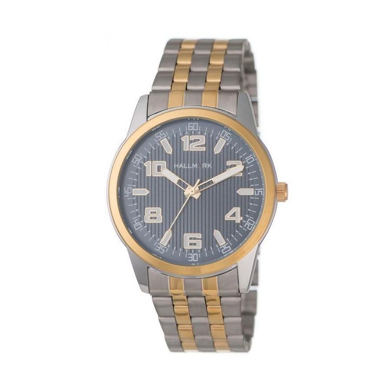 Hallmark Gts 2 Tone Bracelet Blue Dial