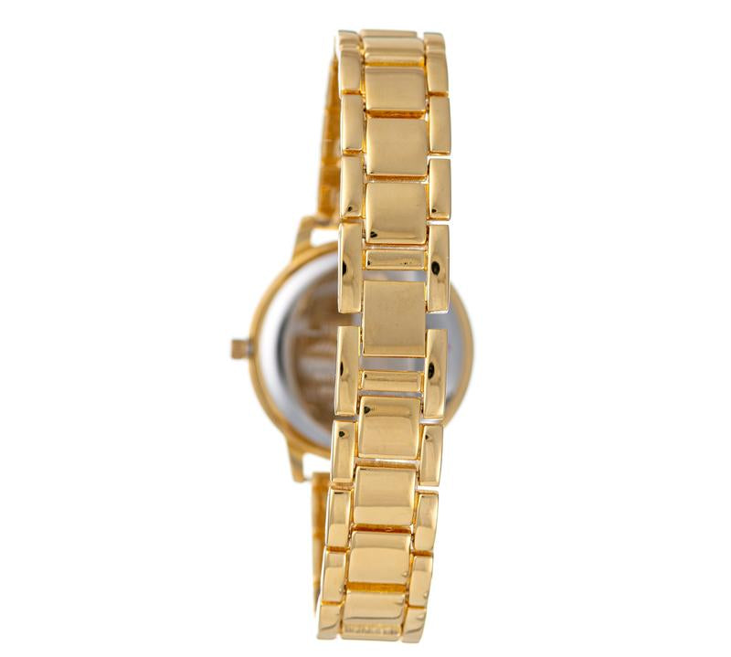 Hallmark Ladies Gold Bracelet Champagne Dial Watch