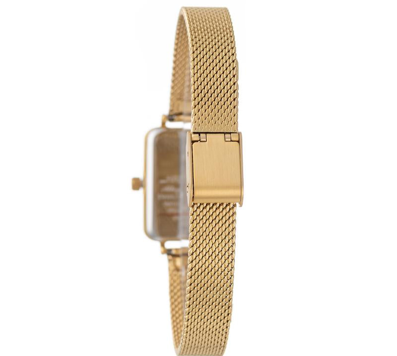 Hallmark Ladies Gold Mesh Silver Dial Watch