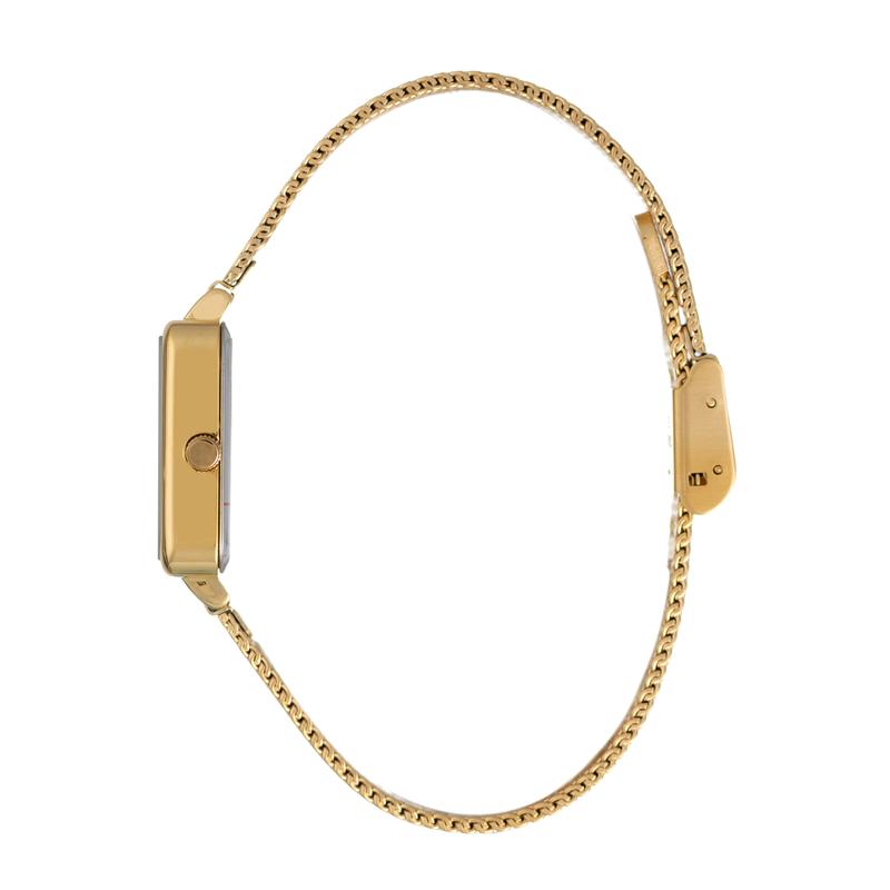 Hallmark Ladies Gold Mesh Silver Dial Watch