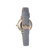 Hallmark Ladies Leather Grey Strap Silver Dial