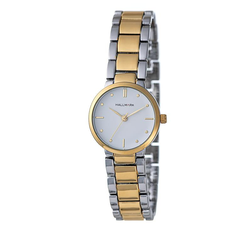 Hallmark Ladies Two-Tone White Dial Watch