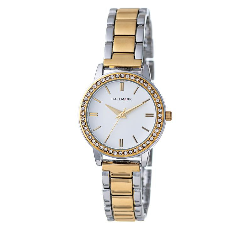 Hallmark Ladies Two-Tone White Dial Watch