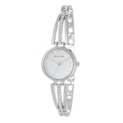 Hallmark Ladies White Dial Metal Strap