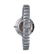 Hallmark Silver Ladies Black Dial Watch