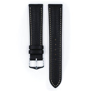 Hirsch BOSTON Calf Watch Strap in BLACK