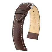 Hirsch BOSTON Calf Watch Strap in BROWN