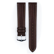 Hirsch BOSTON Calf Watch Strap in BROWN