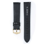 Hirsch CAMELGRAIN Calf Watch Strap in BLACK