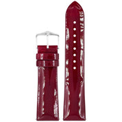 Hirsch DIVA Calf Watch Strap in MARSALA SHINY