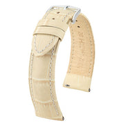 Hirsch DUKE Calf Watch Strap in BEIGE