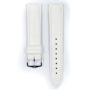 Hirsch DUKE Calf Watch Strap in WHITE