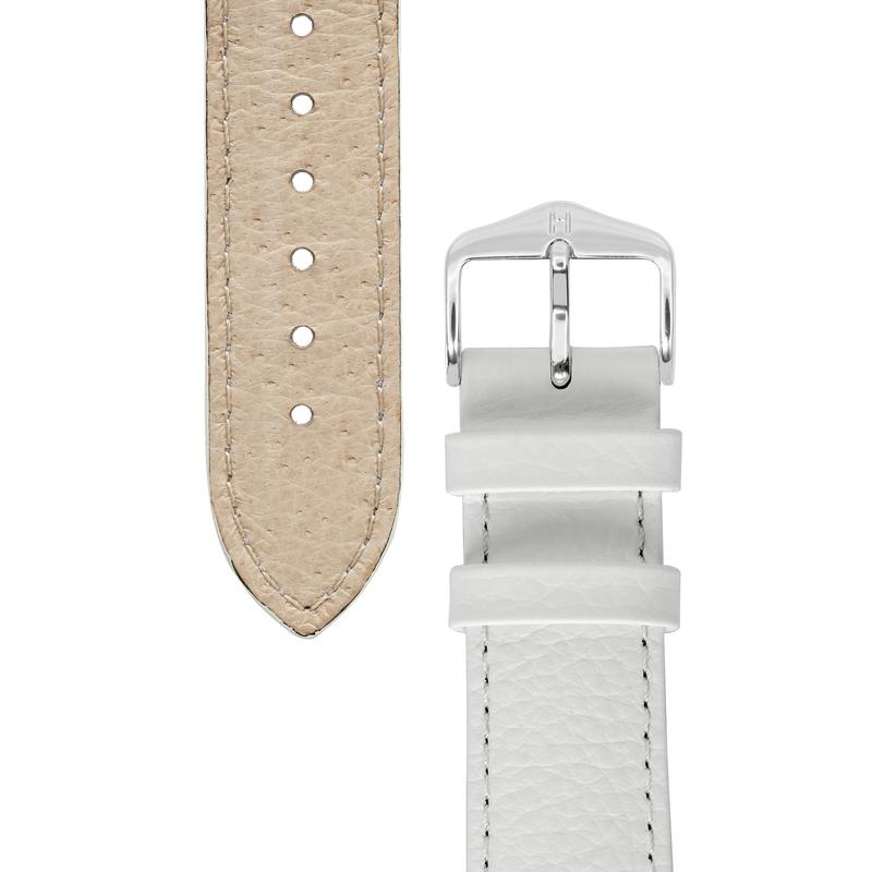 Hirsch KANSAS Buffalo Embossed Calf Leather in WHITE