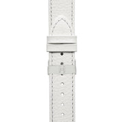 Hirsch KANSAS Buffalo Embossed Calf Leather in WHITE