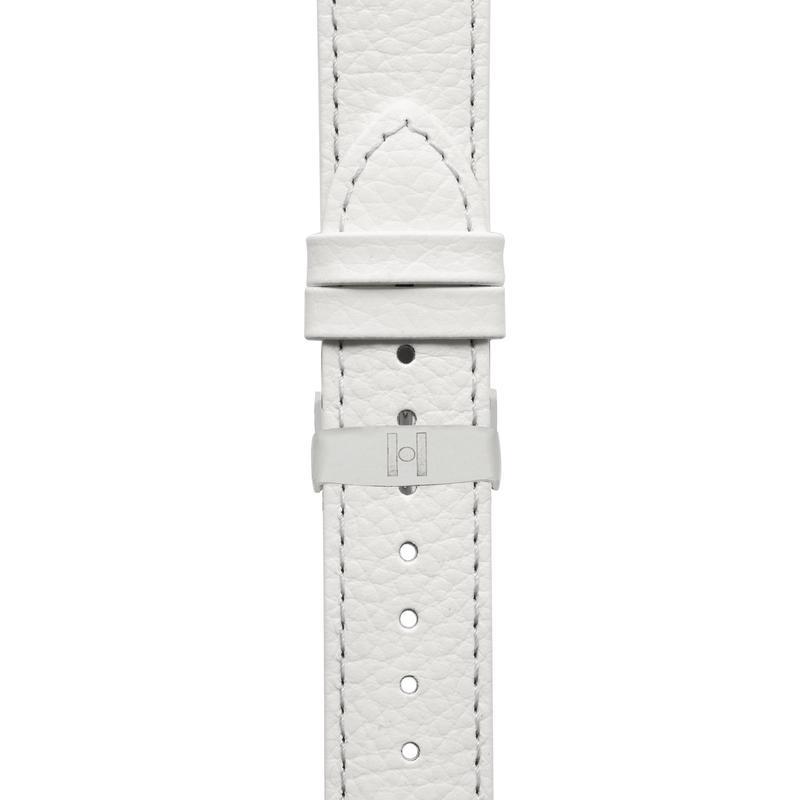 Hirsch KANSAS Buffalo Embossed Calf Leather in WHITE