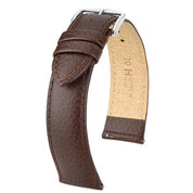 Hirsch KANSAS Calf Watch Strap in BROWN