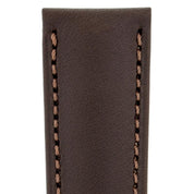 Hirsch KENT Textured Natural Leather Watch Strap in BROWN