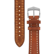 Hirsch LIBERTY Leather Watch Strap in GOLD BROWN